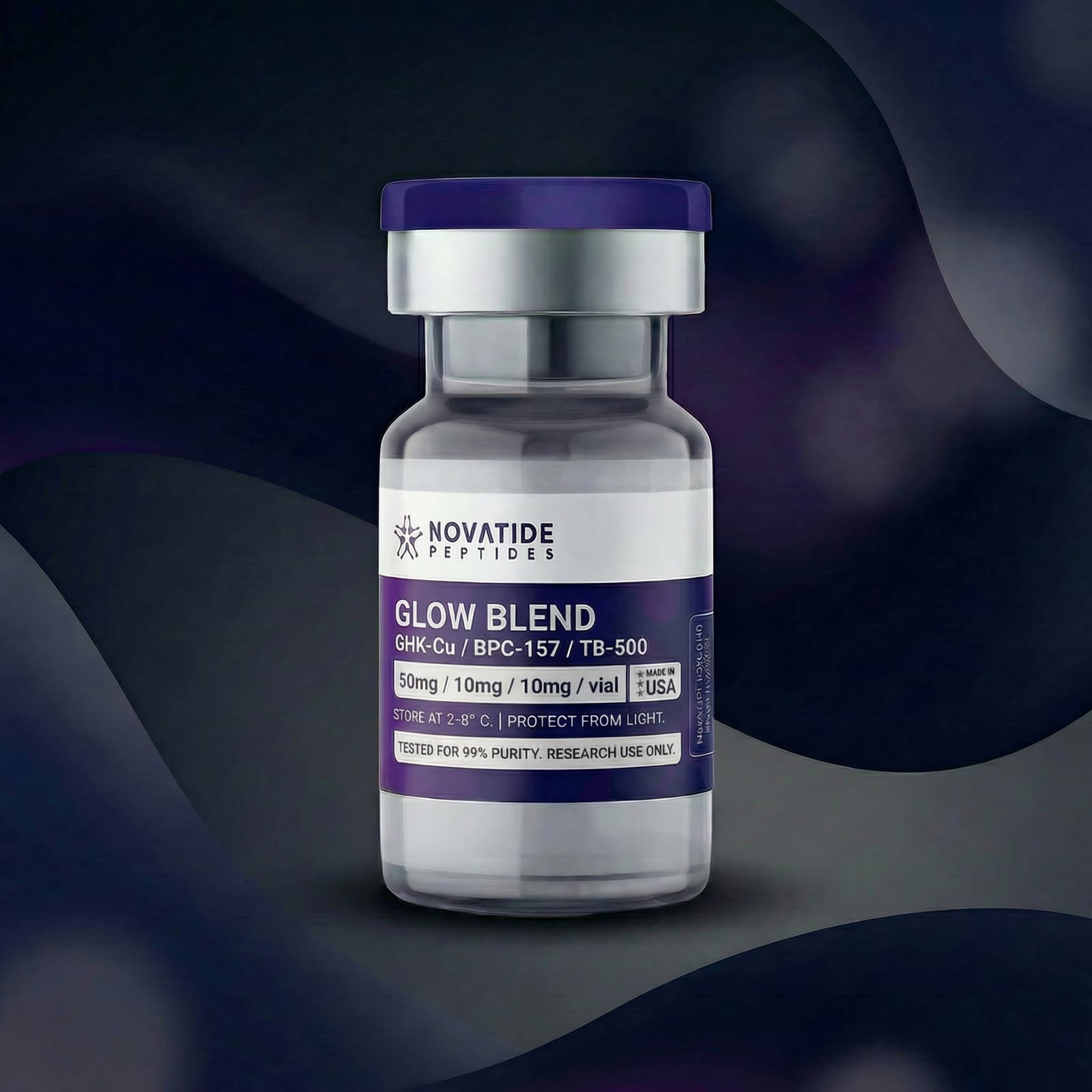 Glow Blend (GHK-Cu / BPC-157 / TB-500) — 50mg / 10mg / 10mg